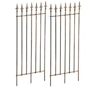CLP Lot De 2 Treillis De Jardin Elisa en Fer Robuste 100 x 50 cm I Tuteur pour Plantes Grimpantes I Support A Rosiers, Couleur:Bronze