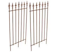 Lot de 2 Treillis Elisa en fer robuste 100 x 50 cm , Marron antique Marron G