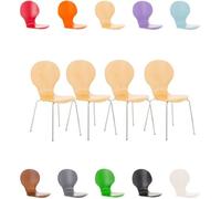 Lot de 4 chaises empilables en bois Diego , Nature Nature G