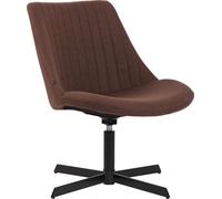 CLP Lounger Granby Tissu avec structure métallique et dossier,marron
