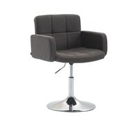 CLP Lounger Los Angeles Tissu Fauteuil lounge avec pied en trompette,gris foncé