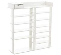 CLP Meuble A Chaussures Kristina en MDF I Etagère De Rangement De Chaussures avec Tiroir Et Bordures I Commode A Chaussures, Couleur:Blanc