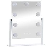 CLP Miroir LED De Maquillage Majuro I Miroir De Maquillage Lumineux avec Ecran Tactile Et 9 LED I Lumière Réglable I Energie:100-240V 50/60HZ, Couleur:Blanc