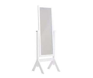 CLP Miroir sur Pied Elvis avec Cadre en Bois - Miroir sur Pied pour Chambre - Design Rustique Miroir Inclinable avec Une Hauteur de 153 x 58 cm - Disponible en 2 Couleurs: Blanc