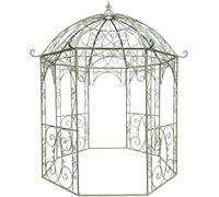 CLP Pavillon de Jardin Leila en Fer Forge Style Art Nouveau, Arche a rosiers Robuste, Support pour Plantes grimpantes, Couleur:Vert Antique