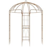 CLP Pavillon de Jardin résistant Keira, Arche avec Treillis, 270x200 cm, Acier thermolaqué, Robuste et décoratif pour terrasse & Mariage, Couleur:Marron
