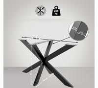 CLP Pieds de table Biloxi en forme d'étoile,noir M