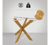 CLP Pieds de table Biloxi en forme d'étoile,or S