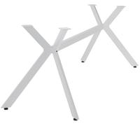 CLP Pieds de Table Cascada Blanc X pour Table a Manger Cuisine ou Bureau, ideales DIY, Robustes jusqua 120 kg | Taille L