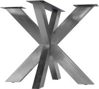 CLP Pieds de table Duncan en forme d'étoile en acier inoxydable,acier inoxydable 85x85x71 cm