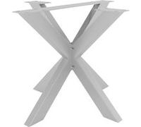 CLP Pieds design Industriel Duncan pour table à manger Forme Araignée , Acier inoxydable/85x85x71 cm
