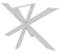 CLP Pieds en Acier Poudré Biloxi I Pieds Forme Araignée Style Industriel I Pieds De Table pour DIY, Couleur:Blanc, Taille:M