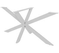 CLP Pieds en Acier Poudré Biloxi I Pieds Forme Araignée Style Industriel I Pieds De Table pour DIY, Couleur:Blanc, Taille:L