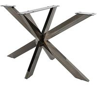 CLP Pieds en Acier Poudré Biloxi I Pieds Forme Araignée Style Industriel I Pieds De Table pour DIY, Couleur:Noir Industriel, Taille:M