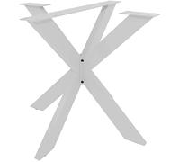 CLP Pieds en Acier Poudré Biloxi I Pieds Forme Araignée Style Industriel I Pieds De Table pour DIY, Couleur:Blanc, Taille:S