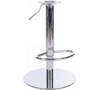 CLP Piètement de Rechange Tabouret de Bar, métal, supporte 150 kg, pivotant 360°, réglable en Hauteur continu, entraxe 10x10 cm Couleur Chrome