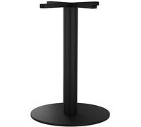 CLP Piètement de Table en métal Noir, Pieds de Table Marudi en Acier Peint par poudrage, pour l'intérieur et l'extérieur, Couleur:Noir, Forme:Rond