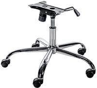 CLP Piètement Universe pour Chaise De Bureau I Structure De Remplacement avec Cylindre Et 5 roulettes, Couleur:Chrome