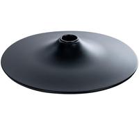CLP Plateau De Sol pour Tabourets De Bar I Plateau De Rechange Ronde en Métal I Patin De Protection Intégré, Couleur:Noir, Taille:38.5 cm