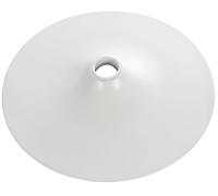 CLP Plateau en métal Rond 38,5 cm, Pied de Rechange pour Tabouret de Bar, Robuste et Stable, avec Anneau en Caoutchouc antidérapant, Couleur:Blanc, Taille:
