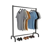 CLP Portant à vêtement Lara dans le style industriel , Noir /120x38x120 cm