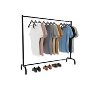 CLP Portant à vêtement Lara dans le style industriel , Noir /150x38x120 cm