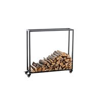 CLP Porte-bûches Hetta acier , Noir /25x100x100 cm