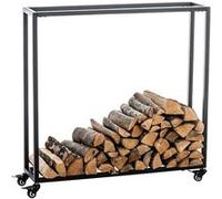 CLP Porte-bûches Hetta acier , Noir /25x80x150 cm Noir G