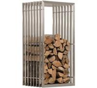 CLP Étagère À Bois Irving en Acier Inoxydable I Étagère À Bois De Chauffage Robuste Et Fabriquée À La Main, Taille:40x50x100 cm