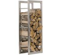CLP Porte-bûches KERI en Acier Inoxydable , 25x60x100 cm Acier inoxydable G