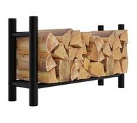 CLP Porte-bûches Medya en métal noir , 30x100x60 cm/rond