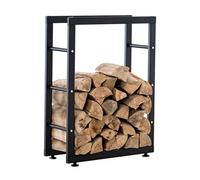 CLP Porte-bûches pour bois de cheminée Keri V2 , Noir /25x100x125 cm