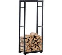 CLP Porte-bûches pour bois de cheminée Keri V2 , Noir /25x60x125 cm Noir G