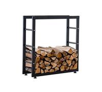 CLP Porte-bûches pour bois de cheminée Keri V2 , Noir /25x80x100 cm