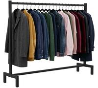 CLP Porte-manteaux Melva en métal – style industriel, 1 barre, noir 150x38x120