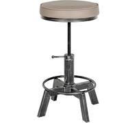 CLP Pouf Destin au design industriel,argent antique