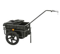 CLP Remorque De Vélo Willy A 2 Pneus 16 '' I Capacité De Charge Max 40 A 60 kg I avec Bâche, Couleur:Noir