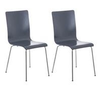 CLP Set 2 Chaises Pepe en bois , Gris Gris