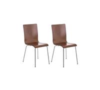 CLP Set 2 Chaises Pepe en bois , Marron