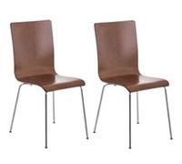 CLP Set 2 Chaises Pepe en bois , Marron Marron