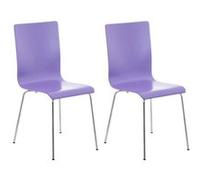 CLP Set 2 Chaises Pepe en bois , Violet Violet