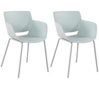 CLP Set de 2 chaises Alpena I Chaise d'extérieur Absolument résistante aux intempéries et aux UV I, Couleur:Turquoise