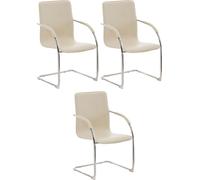 CLP Set de 3 chaises Melina,crème
