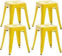 CLP Set de 4 tabourets Armin en métal,jaune