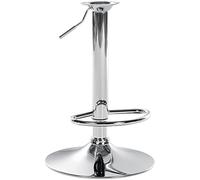 CLP Support De Remplacement en Métal pour Tabouret De Bar 10 x 10 cm I Colonne pour Tabouret Réglable Et Pivotant I avec Repose-Pieds, Couleur:Chrome