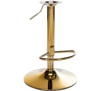 CLP Support De Remplacement en Métal pour Tabouret De Bar 10 x 10 cm I Colonne pour Tabouret Réglable Et Pivotant I avec Repose-Pieds, Couleur:Or