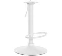 CLP Support De Remplacement en Métal pour Tabouret De Bar 8 x 8 cm I Colonne pour Tabouret Réglable Et Pivotant, Couleur:Blanc