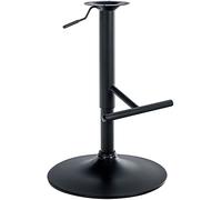 CLP Support de remplacement en métal pour tabouret de bar, réglable pivotant avec repose-pieds, noir