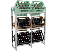 CLP Support pour caisses de Boissons Stack , Chrome/116x91x31 cm Chrome G