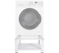 CLP Support pour Machine à Laver Lunas I Étagère Stable pour Machine à Laver avec Compartiment inférieur, Couleur:Blanc